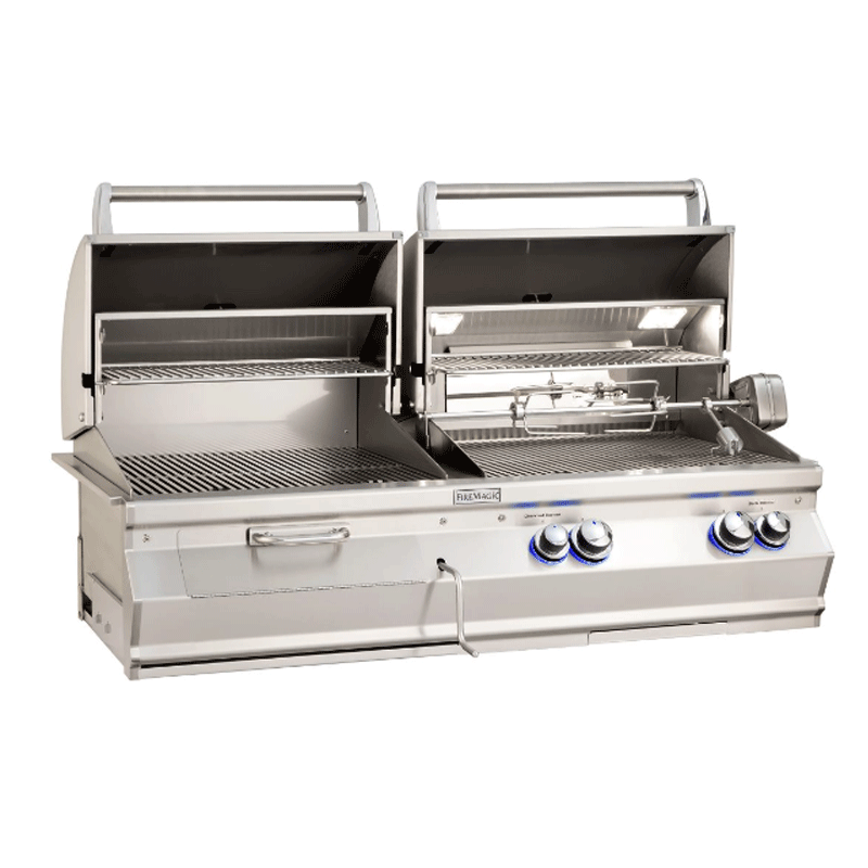 Aurora A830i Gas/Charcoal Combo Built-In Grill