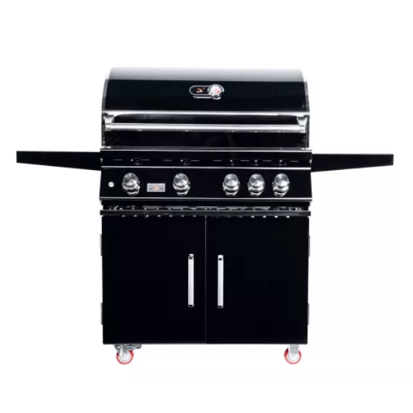 Bonfire 4 Burner Black Double Door Cart Model