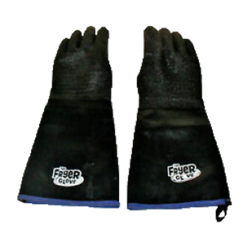 Fryer Black Double Jersey Rough Grip 18 Inch Gloves