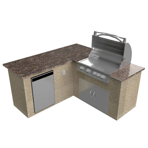 Classic Backstretch Outdoor Kitchen Island