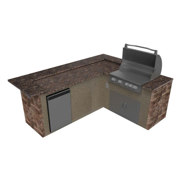 Premium Triple Crown Outdoor Kitchen Island