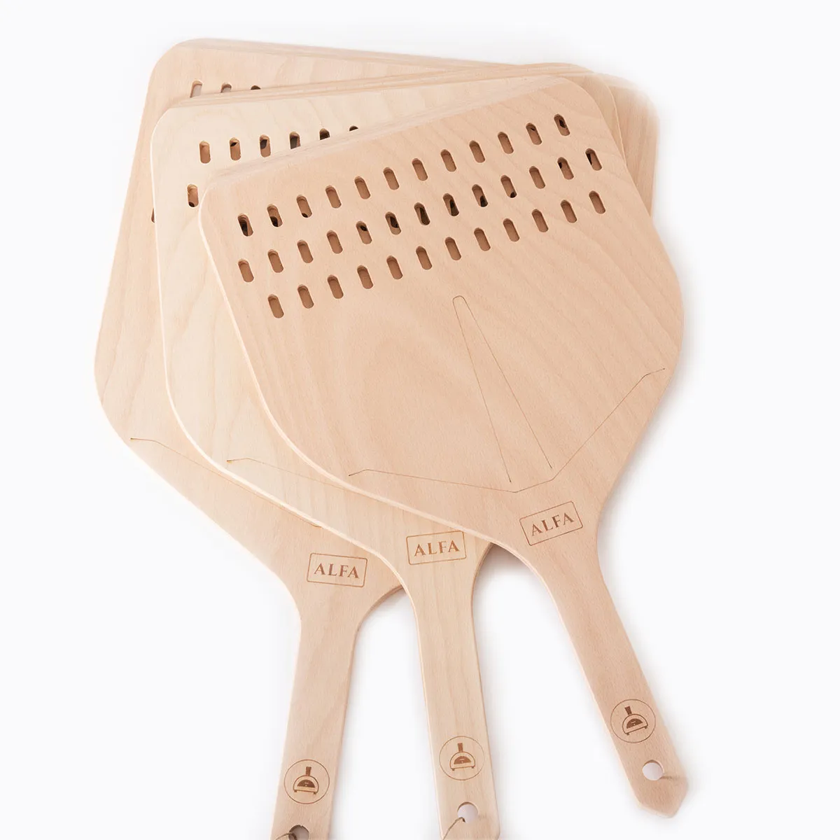 Wooden pizza peel