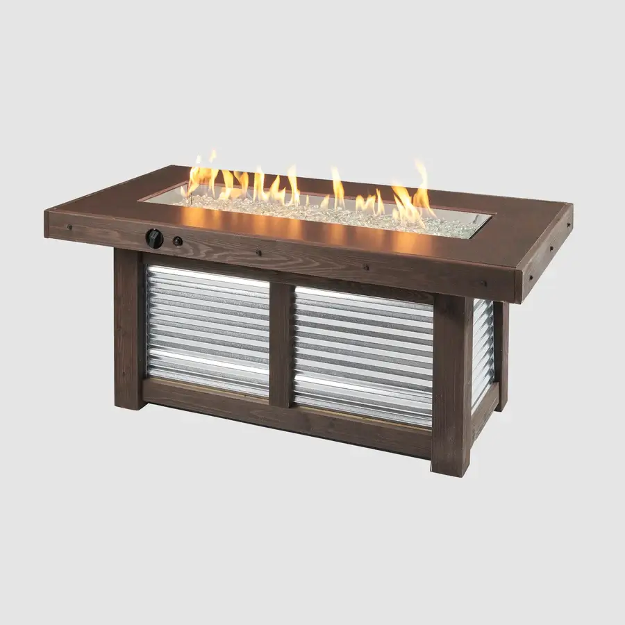 Denali Brew Linear Gas Fire Pit Table