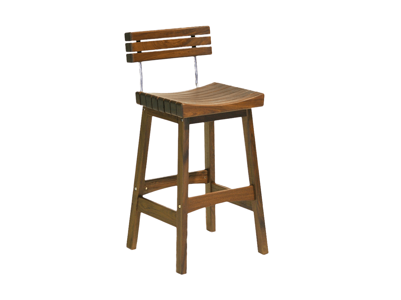 HERITAGE SUNSET BAR STOOL WITH BACK | CLASSIC IPE