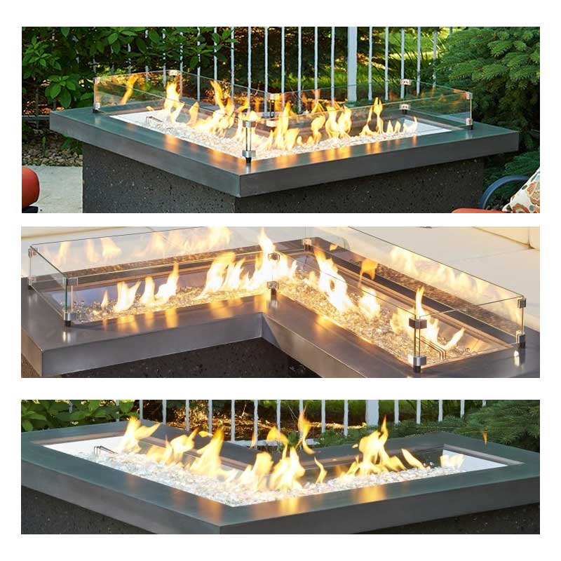 Crystal Fire Plus L-Shaped Gas Burner